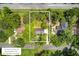 Aerial shows the property with a spacious backyard and mature trees at 109 Fort St, Summerville, SC 29485