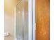 Bathroom showing a glass door with the hardware and hinges visible at 117 Myer Ln, Goose Creek, SC 29445