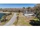 Aerial shot of a home boasting an expansive yard and private drive at 1174 Hitchfield Ln, Awendaw, SC 29429