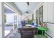 Relaxing screened porch with comfortable seating and a stylish design at 1174 Hitchfield Ln, Awendaw, SC 29429