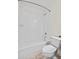 Cozy bathroom featuring white tile shower and a modern toilet at 1240 Fairmont Ave # 22, Mount Pleasant, SC 29464