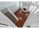 Open living room with fireplace view from the second floor at 125 Greyson Cir, Goose Creek, SC 29445