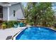 Relaxing backyard oasis featuring an above-ground pool, inviting deck, and lush landscaping for outdoor enjoyment at 1604 Macoma Dr, Mount Pleasant, SC 29466