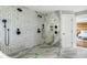 Stylish shower with intricate tile design, modern fixtures, and a glass enclosure at 1635 Bull Creek Ln, Charleston, SC 29414