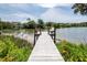 Picturesque view of a private dock extending into the calm water with lush greenery along the shoreline at 1648 Secessionville Rd, Charleston, SC 29412