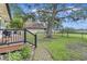 Charming backyard with a deck, lush lawn, and peaceful surroundings at 1673 Mcclain St, Charleston, SC 29407