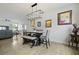 Dining area with stylish table, chairs, bench seating and modern light fixture at 201-B Mcmakin Dr, Summerville, SC 29483