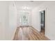 Bright foyer with wood flooring, a modern light fixture, and ample natural light at 206 Almond Ct, Summerville, SC 29483
