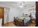 Bedroom featuring a bed with wood frame, ceiling fan, neutral paint, and natural light at 212 Columbia Dr, Ladson, SC 29456