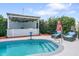 In-ground swimming pool with lounge chairs, an umbrella, a basketball hoop, and a barbeque shelter at 216 Foxbank Plantation Blvd, Moncks Corner, SC 29461