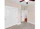 Neutral bedroom featuring neutral walls, carpet, ceiling fan and closet at 224 Sugarhouse Ct, Moncks Corner, SC 29461