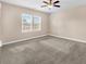 Bedroom featuring neutral carpeting, a ceiling fan, and a window with blinds at 224 Sugarhouse Ct, Moncks Corner, SC 29461