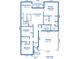 First floor plan featuring dimensions and layout for the 3 bedrooms, 2 bath home at 224 Sugarhouse Ct, Moncks Corner, SC 29461