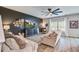 Cozy living room with stylish decor, inviting furniture, and wood-look floors at 309 Squire Pope Rd Rd, Summerville, SC 29486