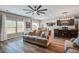 Open concept living room flows into a dining area, complemented by a stylish sofa at 309 Squire Pope Rd Rd, Summerville, SC 29486