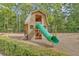Community playground, with a barn-style playhouse and slide, surrounded by greenery and trees, offering a recreational space at 310 Marchman St, Summerville, SC 29486
