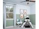 Cozy bedroom with a fun, creative theme, soft lighting, and a window with a pleasant view at 330 Trailmore Ln, Summerville, SC 29486