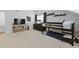 Spacious bedroom with a bunk bed, storage unit, and neutral carpet at 3520 E Higgins Dr, Mount Pleasant, SC 29466
