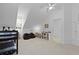 Bright bedroom with vaulted ceilings, bunkbeds, storage, and a ceiling fan at 3520 E Higgins Dr, Mount Pleasant, SC 29466