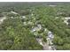 Aerial view of a wooded neighborhood showcasing mature trees, single Gathering homes, and manicured lawns at 3520 E Higgins Dr, Mount Pleasant, SC 29466