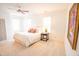 Bright bedroom with white walls, plush carpet, and a ceiling fan at 3707 Gambrill Ln, Mount Pleasant, SC 29466