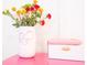 Decorated vanity top with flowers in a vase and a pink jewelry box at 3707 Gambrill Ln, Mount Pleasant, SC 29466