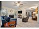 Comfortable living room with vaulted ceiling and fireplace is perfect for relaxing and entertaining guests at 39 Indigo Ln, Goose Creek, SC 29445