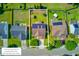 Aerial view of the property with boundary lines; note, these are for reference only at 407 Glenmore Dr, Moncks Corner, SC 29461