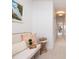 Bright hallway with bench seat, decorative pillows, and overhead lighting at 4073 Blackmoor St, Mount Pleasant, SC 29466