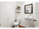 Powder room featuring a pedestal sink and modern fixtures at 535 Crossland Dr, Moncks Corner, SC 29461