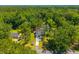 An aerial view of a home nestled among lush greenery, offering privacy and serenity at 8453 Charleston Hwy, Walterboro, SC 29488