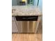 New stainless steel dishwasher under granite countertops at 9410 Sweep Dr, Summerville, SC 29485