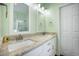 Bathroom featuring double sinks with granite countertops, a glass-enclosed shower at 116 Holbrook Ln, Goose Creek, SC 29445