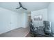 A versatile room can be used as a home office or bedroom with neutral tones and ample closet space at 124 Bright Meadow Rd, Summerville, SC 29483