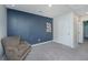 Hallway featuring a lounge chair, carpeted floors and a view of doorways at 124 Bright Meadow Rd, Summerville, SC 29483