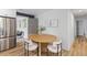 Breakfast nook featuring modern lighting and stainless steel refrigerator at 1320 Bresee St, Charleston, SC 29412