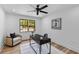 Bright office space with modern desk, ceiling fan, and stylish decor at 1320 Bresee St, Charleston, SC 29412