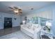 Inviting living room with sofa, decor, ceiling fan, and natural light at 1401 Elm Hall Cir, Summerville, SC 29483