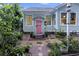 Backyard features gardens, potted plants, and a potting shed at 148 Longdale Dr, Summerville, SC 29483