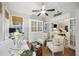 Cozy living room with white furniture, decor pillows, and view to another living space at 148 Longdale Dr, Summerville, SC 29483