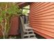 Home exterior featuring a small set of stairs and a partial view of an enclosed shower area at 152 Mansfield Blvd, Charleston, SC 29418