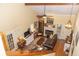 Overhead view of a cozy living room with vaulted ceilings, fireplace, and comfortable seating at 152 Mansfield Blvd, Charleston, SC 29418