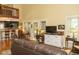 Comfortable living room with staircase, high ceilings and access to kitchen at 152 Mansfield Blvd, Charleston, SC 29418