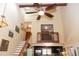 Open floor plan with cathedral ceiling, loft area, and natural light at 152 Mansfield Blvd, Charleston, SC 29418