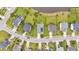 Bird's-eye view of homes with solar panels, well-kept lawns, and convenient street parking at 173 Southport Dr, Summerville, SC 29483