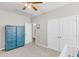 Bedroom featuring carpeted floor, blue armoire and double closets at 193 Cypress Forest Dr, Moncks Corner, SC 29461