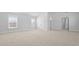 Large bedroom features neutral carpet, two windows, and ensuite bathroom at 201 Terrace View Dr, Summerville, SC 29486