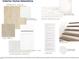 Selection of interior finishes including Pumice Oak flooring and Arctic White Gloss tile backsplash for a modern aesthetic at 201 Terrace View Dr, Summerville, SC 29486
