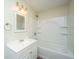 Clean bathroom featuring a tub-shower, vanity, and modern lighting fixtures at 2011 N Highway 17 # 1400B, Mount Pleasant, SC 29466