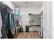 Walk-in closet with shelving and ample hanging space for clothes storage at 215 Cypress Plantation Rd, Moncks Corner, SC 29461